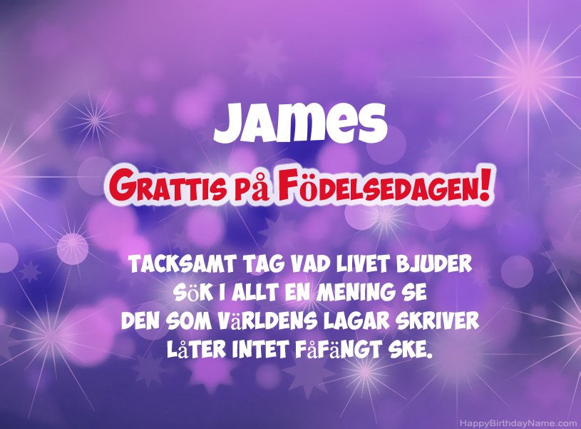 Vackra bilder för Grattis på James