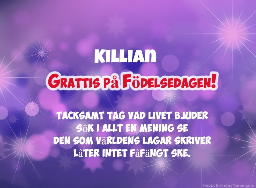 Vackra bilder för Grattis på Killian