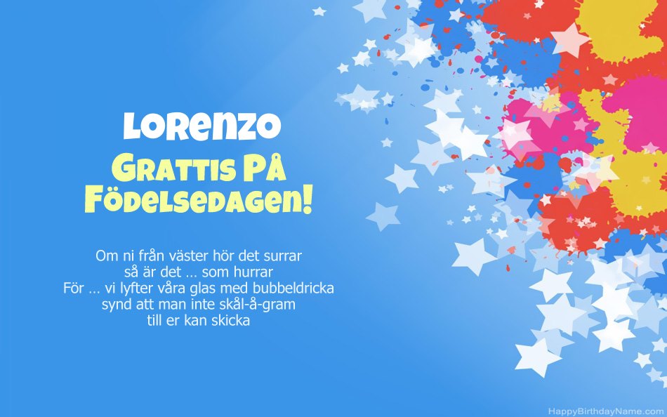 Grattis till födelsedagen till Lorenzos