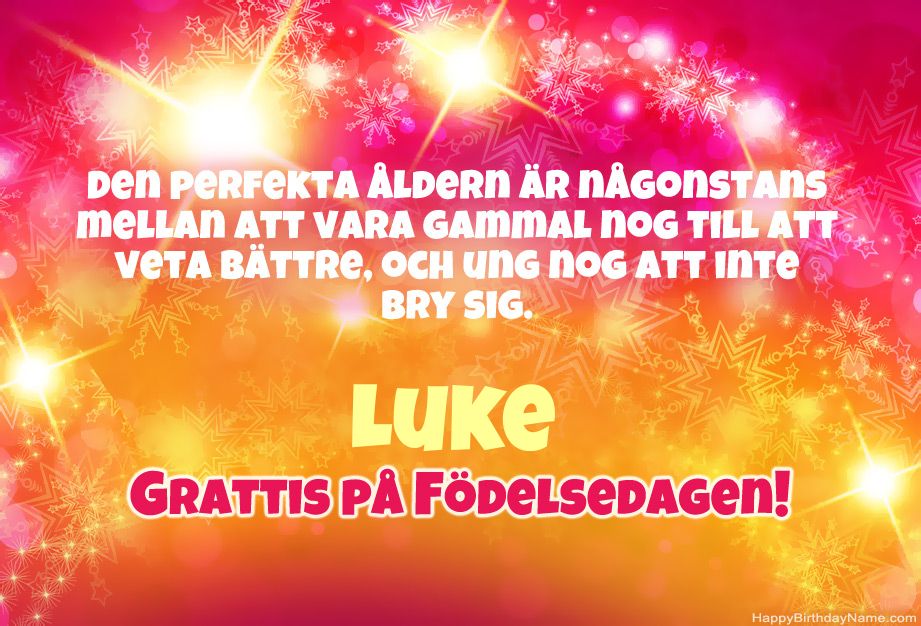 Kul grattis till Grattis på Luke