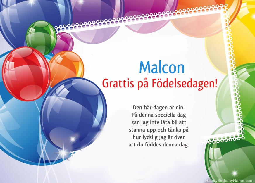 Grattis på Födelsedagen Malcon!
