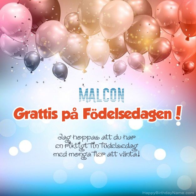 Dikt på födelsedag för Malcon