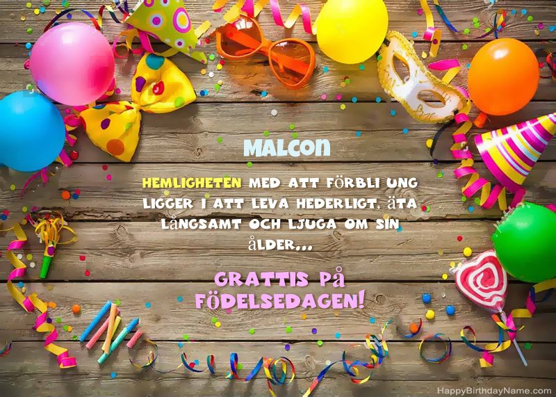Grattis på födelsedagen Malcon-foto
