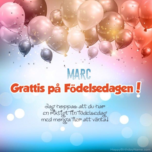 Dikt på födelsedag för Marc