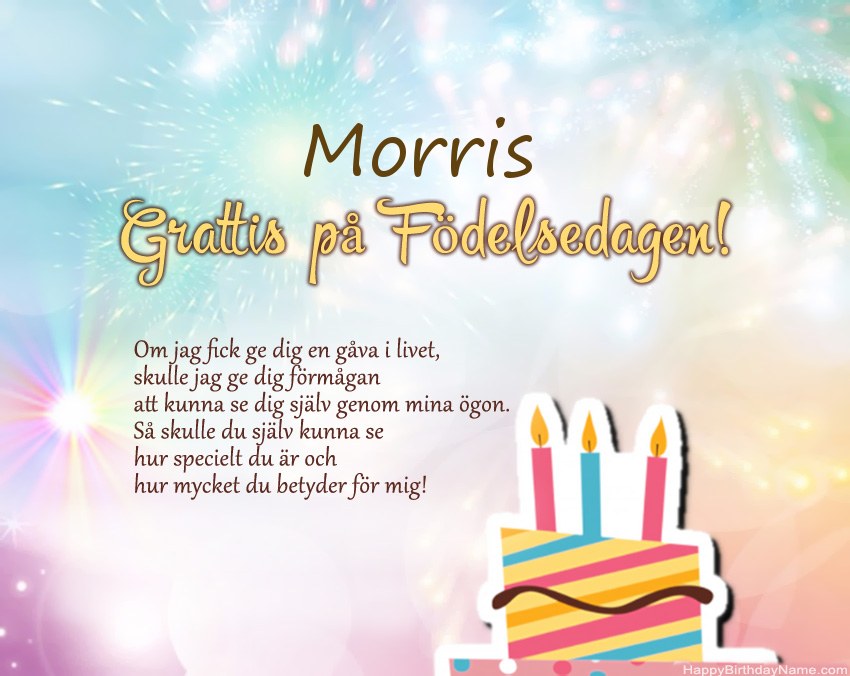 Grattis på födelsedagen Morris i vers