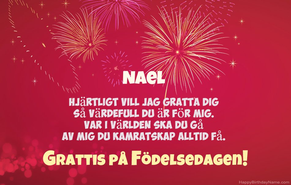 Grattis på födelsedagen Nael, vackra dikter