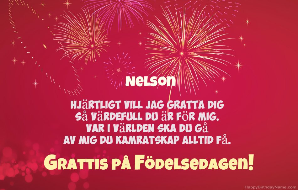 Grattis på födelsedagen Nelson, vackra dikter