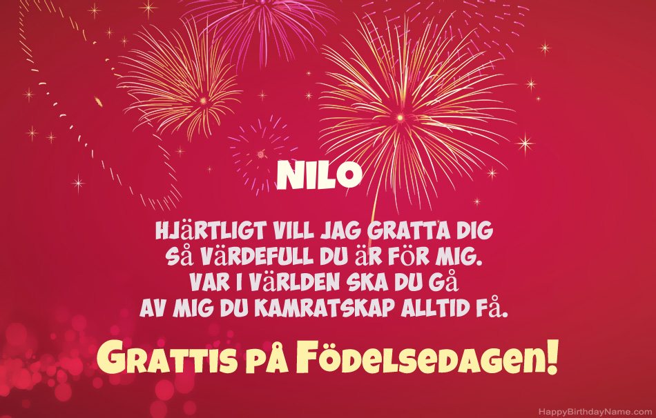 Grattis på födelsedagen Nilo, vackra dikter