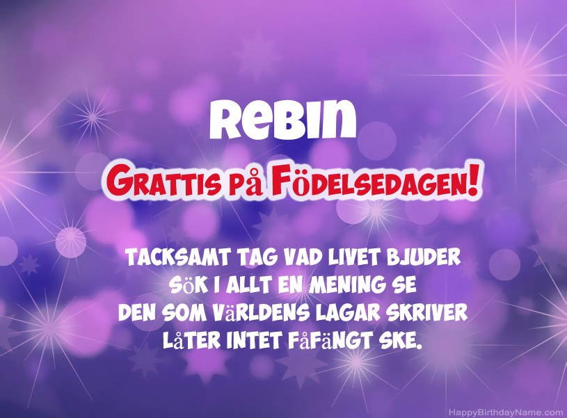 Vackra bilder för Grattis på Rebin