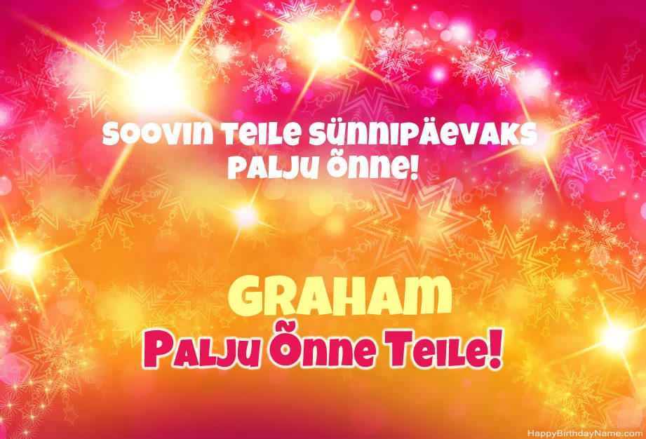 Õnnelikud õnnitlused Graham