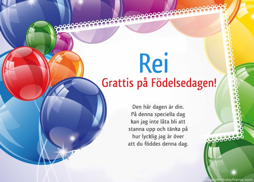 Grattis på Födelsedagen Rei!