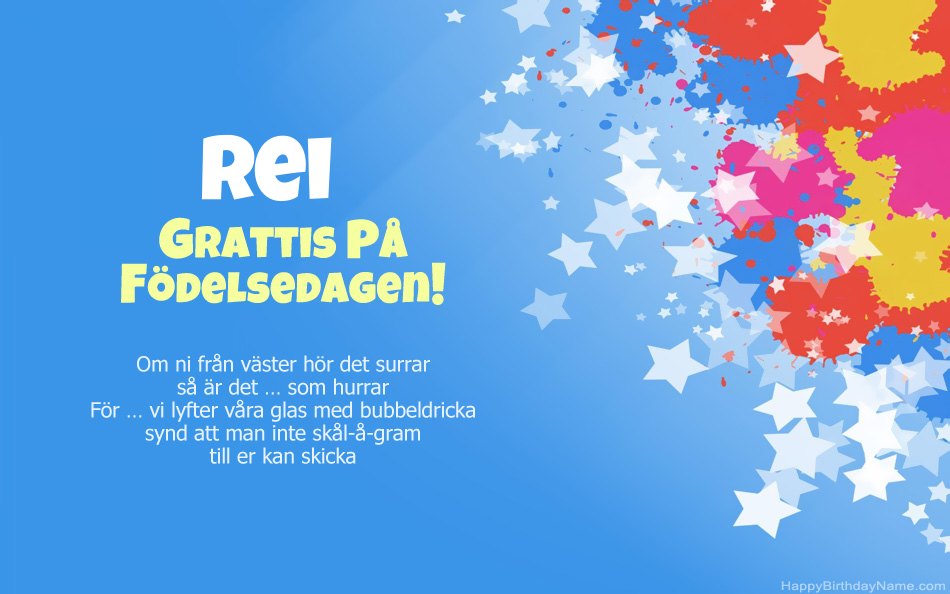 Grattis till födelsedagen till Reis