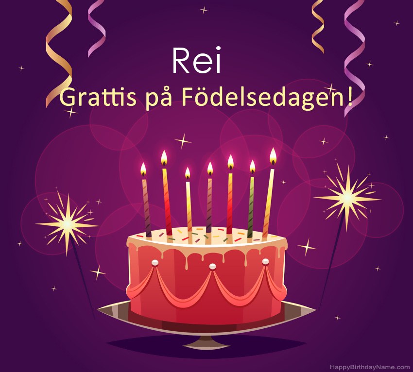 Roliga hälsningar för Happy Birthday Rei-bilder