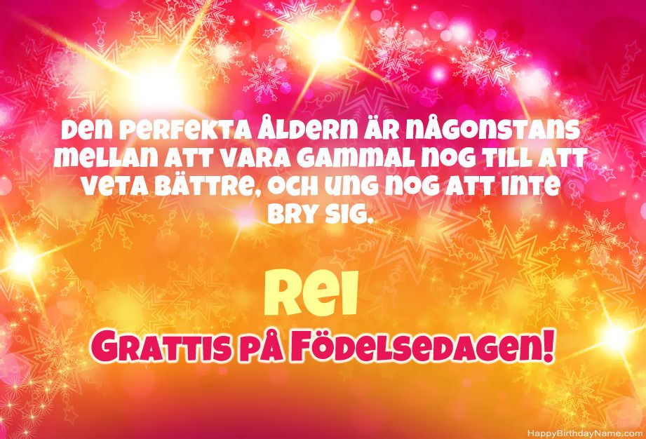 Kul grattis till Grattis på Rei