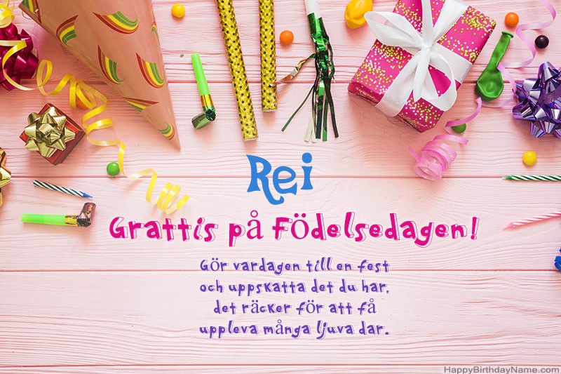 Ladda ner gratulationskortet Rei gratis