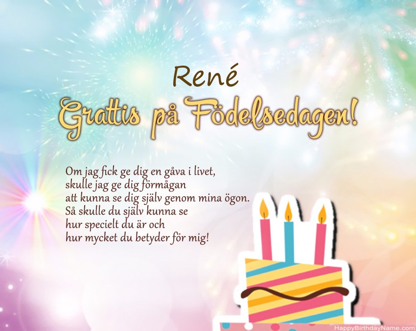 Grattis på födelsedagen René i vers
