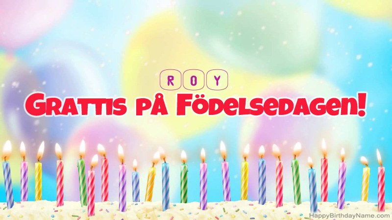 Roliga födelsedagkort för Roy
