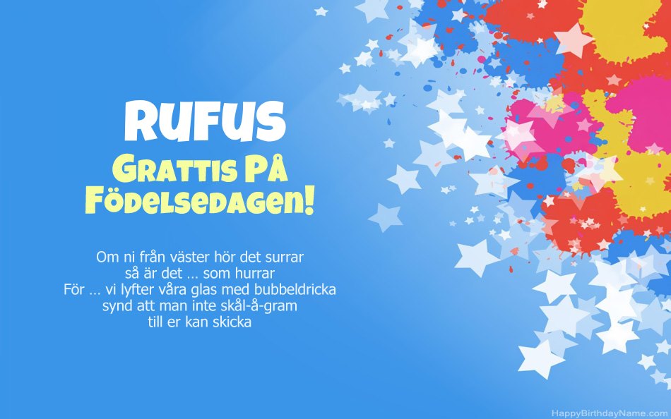 Grattis till födelsedagen till Rufuss