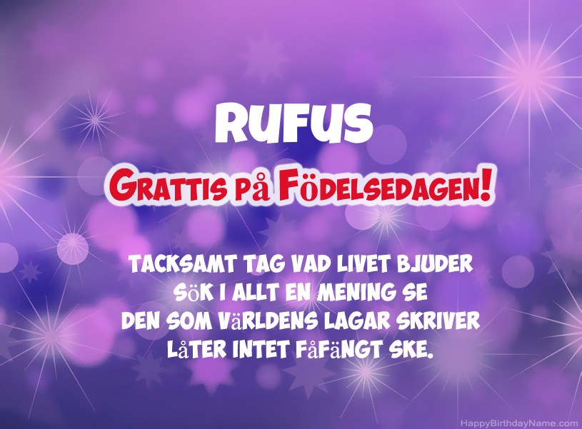 Vackra bilder för Grattis på Rufus