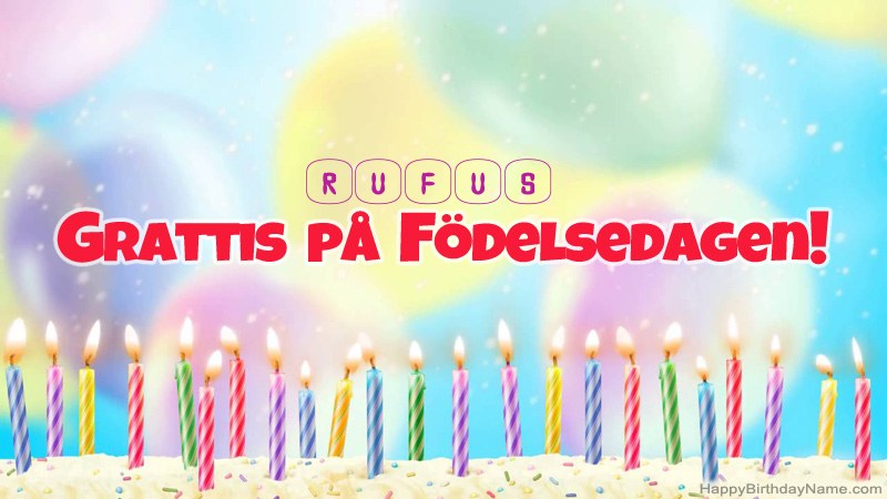 Roliga födelsedagkort för Rufus