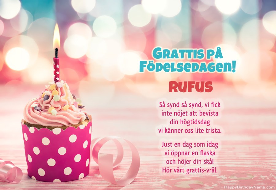 Ladda ner gratulationskortet Rufus gratis