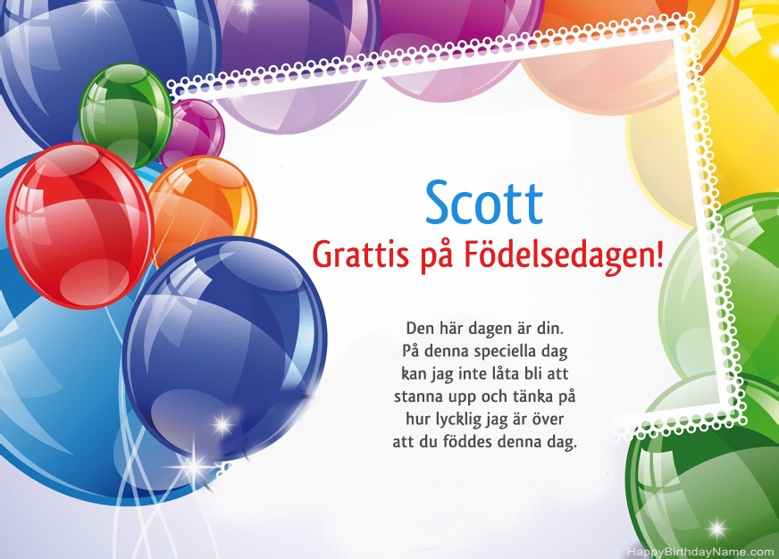 Grattis på Födelsedagen Scott!