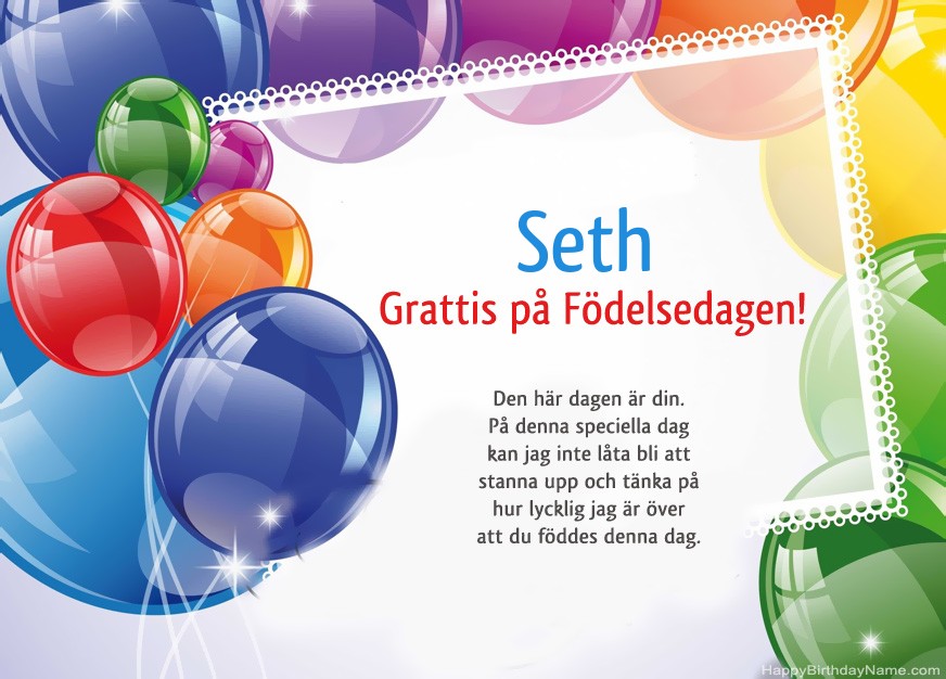 Grattis på Födelsedagen Seth!