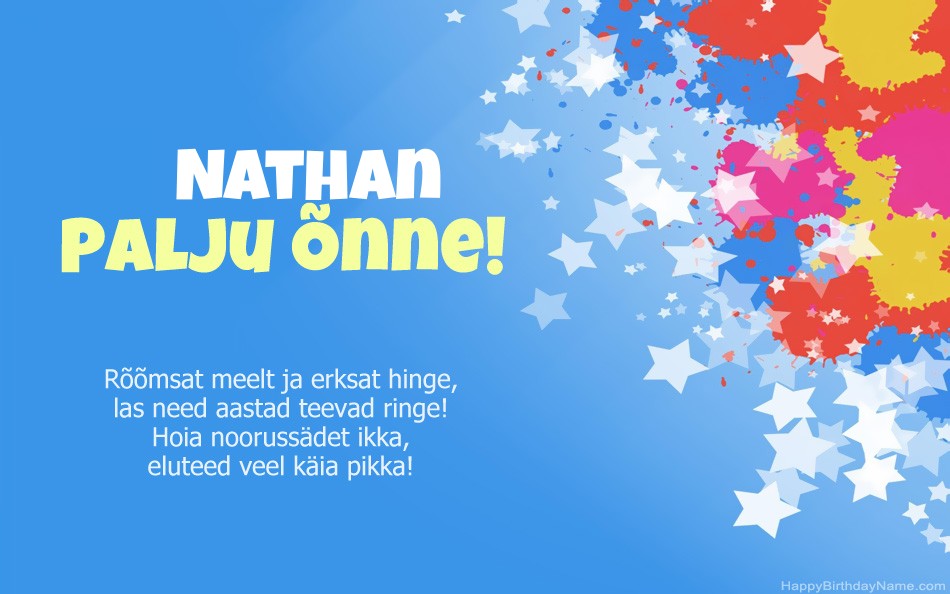 Õnnitleme Nathan Õnnitleme Nathan
