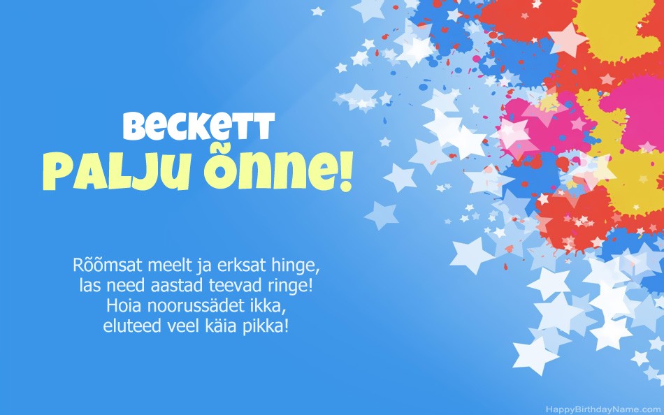 Õnnitleme Beckett