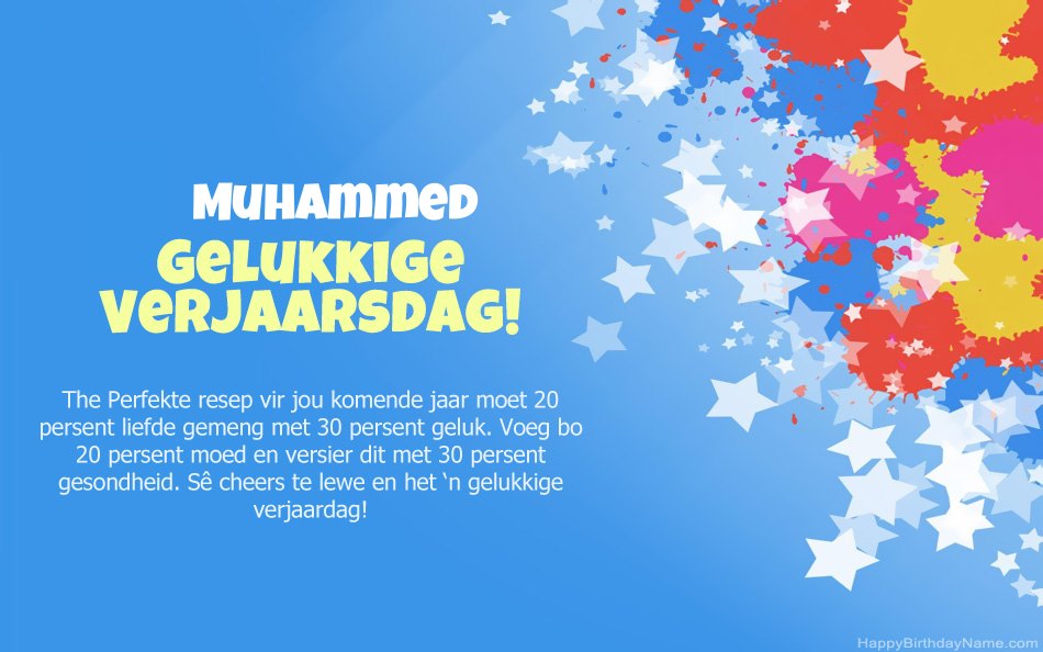 Baie geluk met die verjaarsdag van Muhammed
