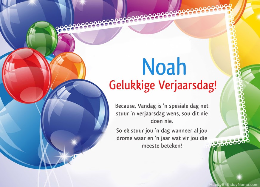 Gelukkige verjaardag Noah!