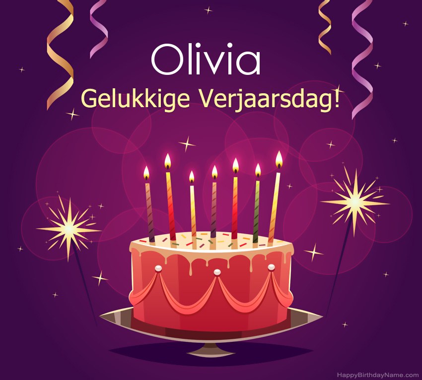 Snaakse groete vir gelukkige verjaardag Olivia-foto