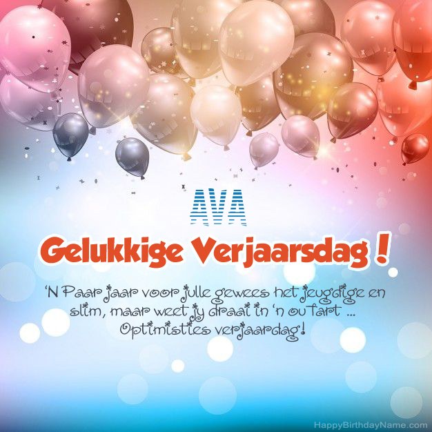 Gedigte op verjaardag vir Ava