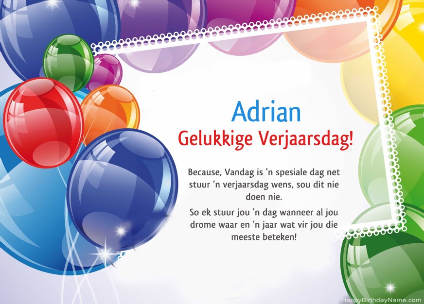 Gelukkige verjaardag Adrian!