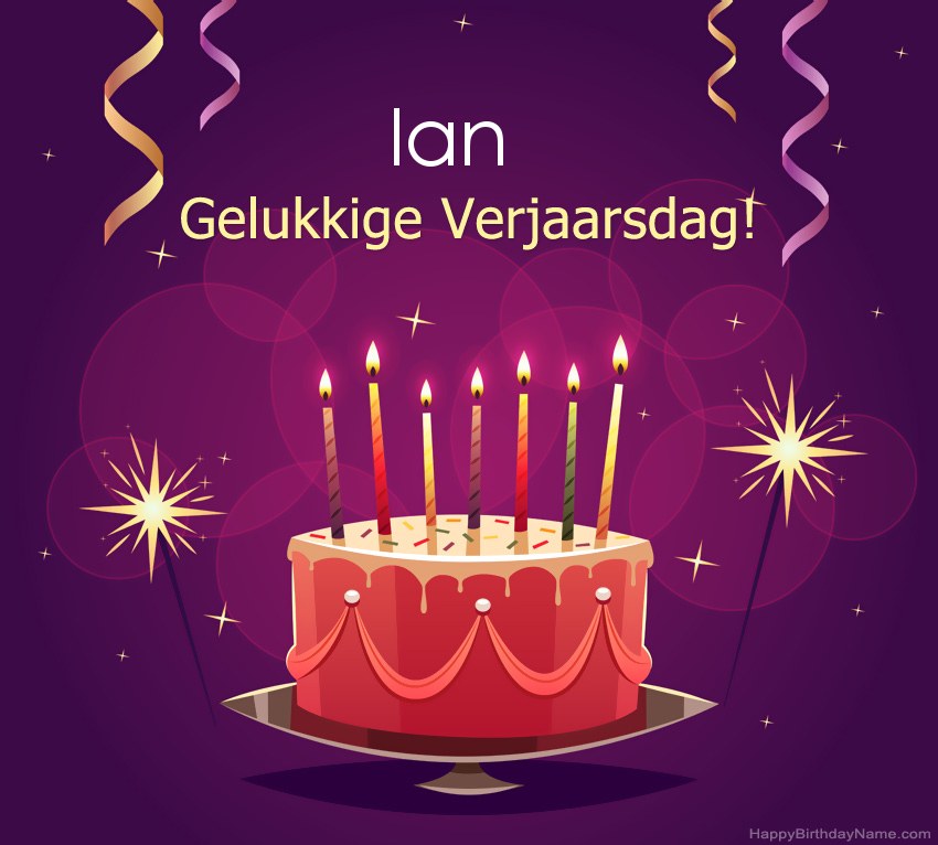 Snaakse groete vir gelukkige verjaardag Ian-foto