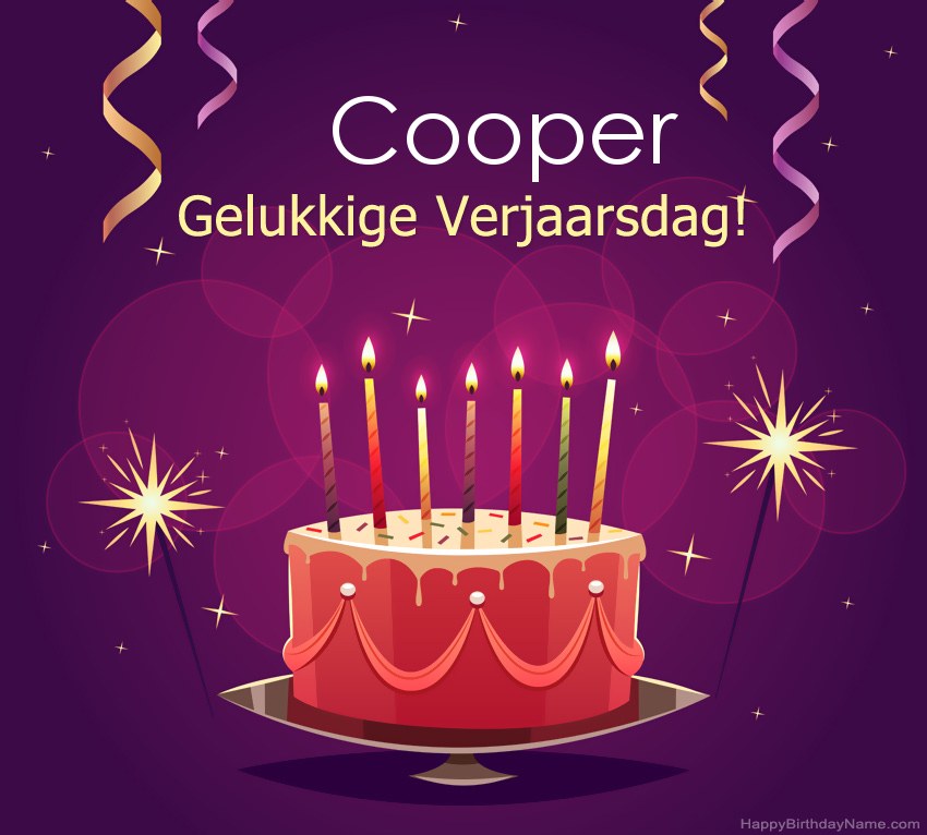 Snaakse groete vir gelukkige verjaardag Cooper-foto