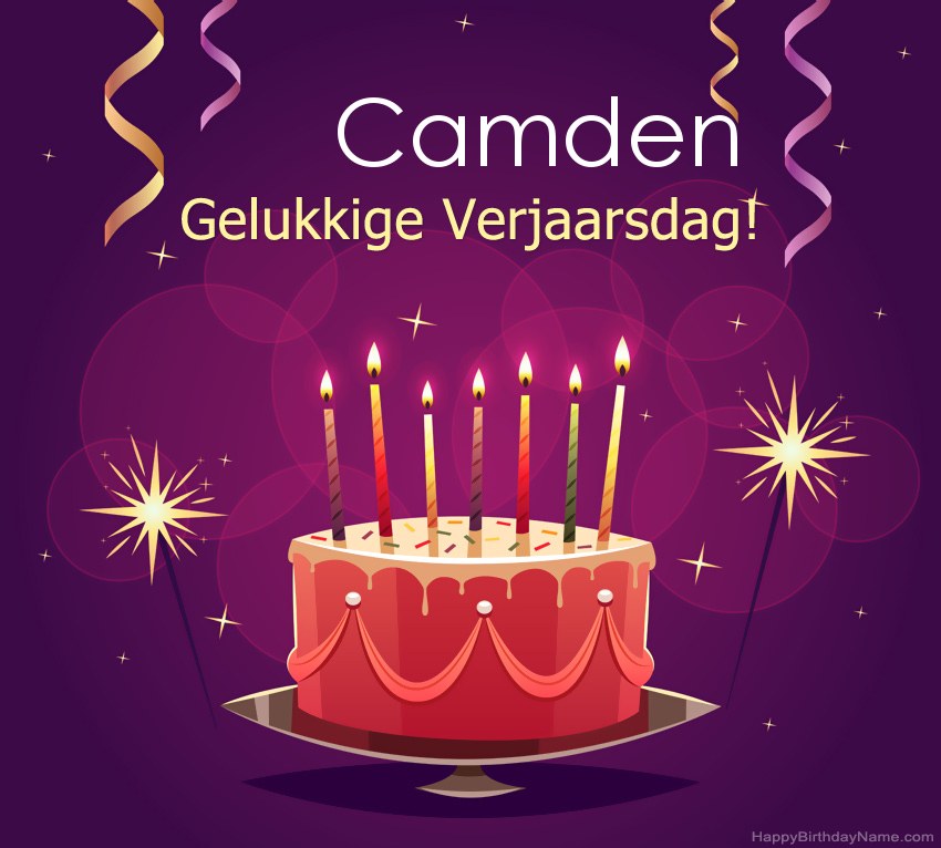 Snaakse groete vir gelukkige verjaardag Camden-foto