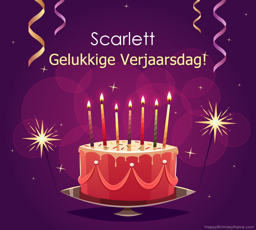 Snaakse groete vir gelukkige verjaardag Scarlett-foto