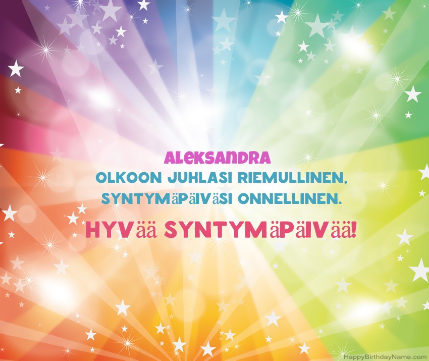 Lataa onnellinen Syntymäpäivä Aleksandra