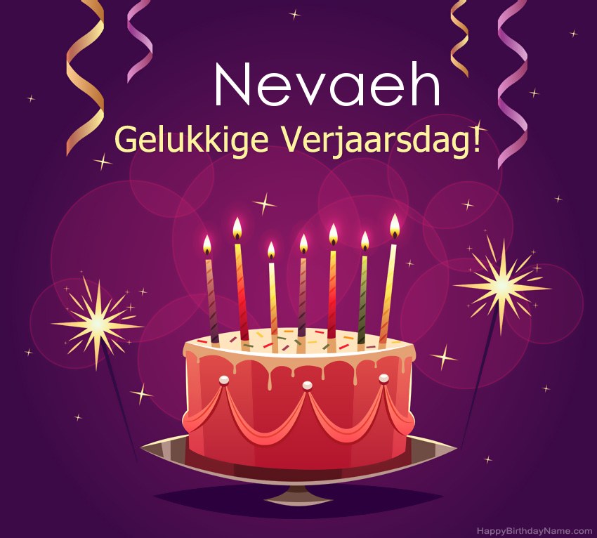 Snaakse groete vir gelukkige verjaardag Nevaeh-foto