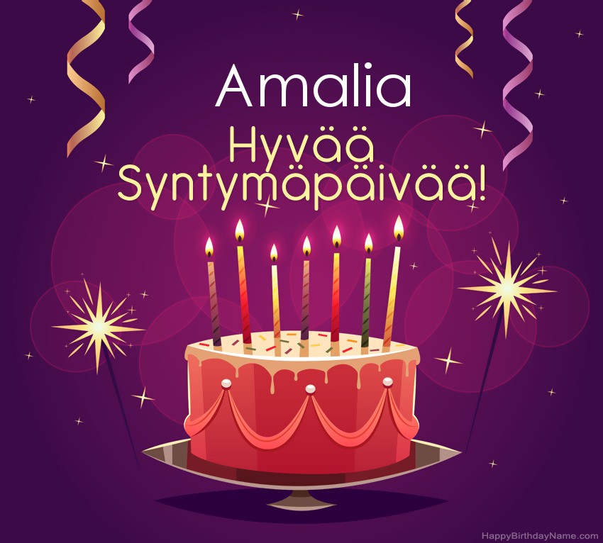 Lasten onnittelut Amalia Syntymäpäivästä