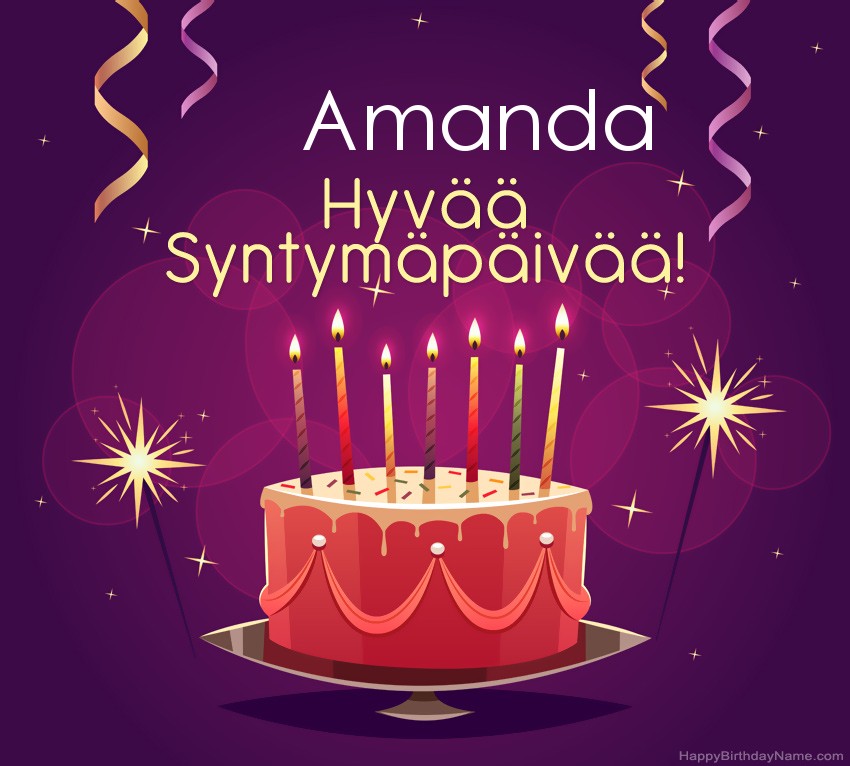 Lasten onnittelut Amanda Syntymäpäivästä