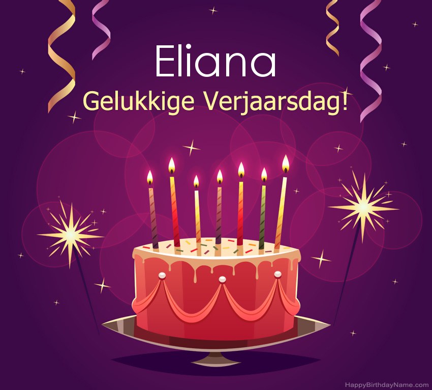 Snaakse groete vir gelukkige verjaardag Eliana-foto