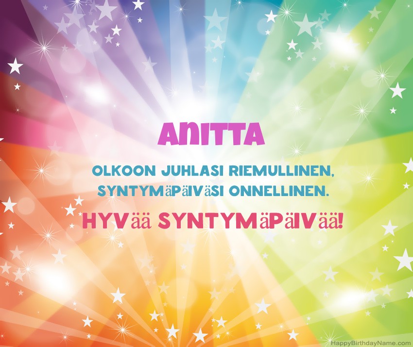 Lataa onnellinen Syntymäpäivä Anitta