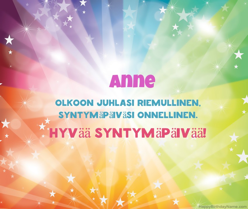Lataa onnellinen Syntymäpäivä Anne