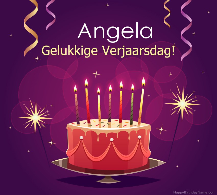 Snaakse groete vir gelukkige verjaardag Angela-foto