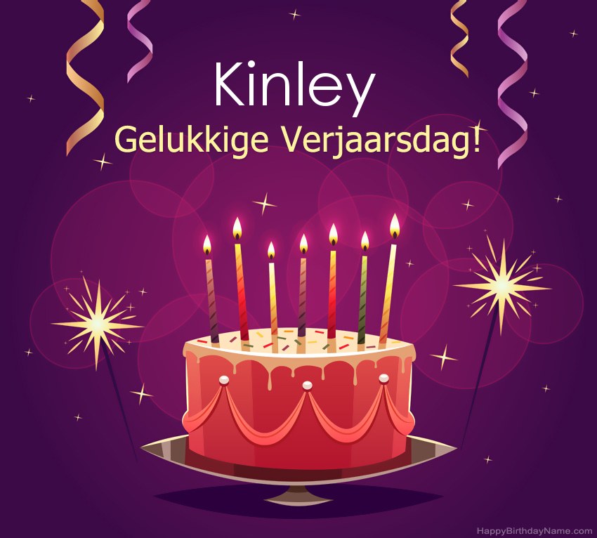 Snaakse groete vir gelukkige verjaardag Kinley-foto