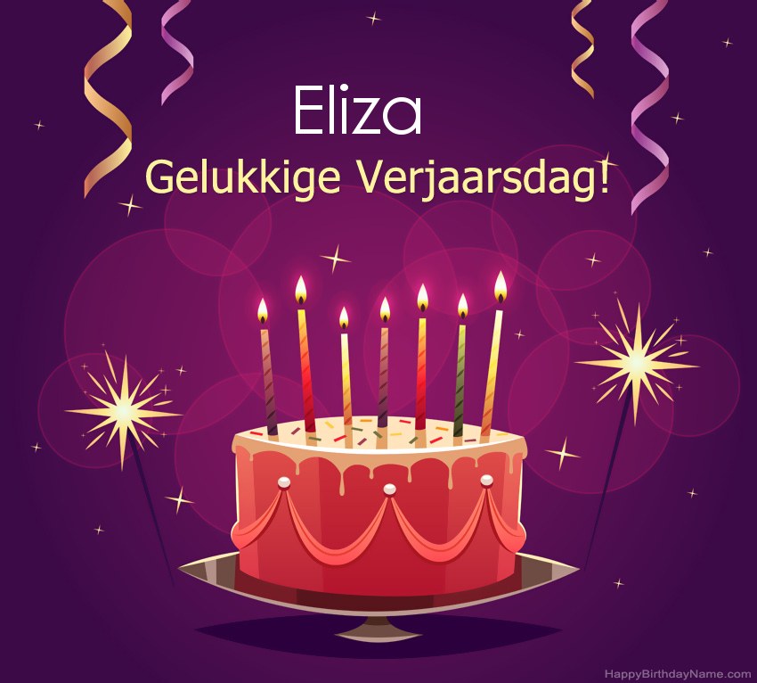 Snaakse groete vir gelukkige verjaardag Eliza-foto