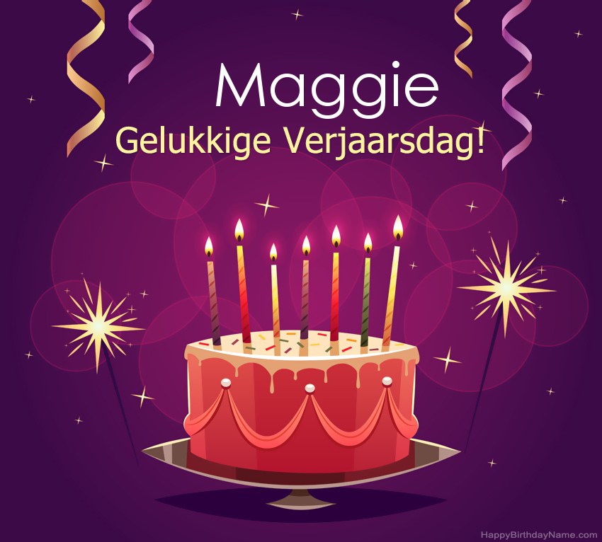 Snaakse groete vir gelukkige verjaardag Maggie-foto