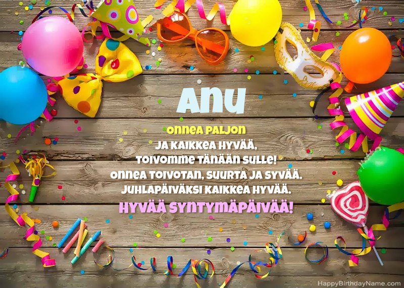 Cool Happy Birthday kortti Anu